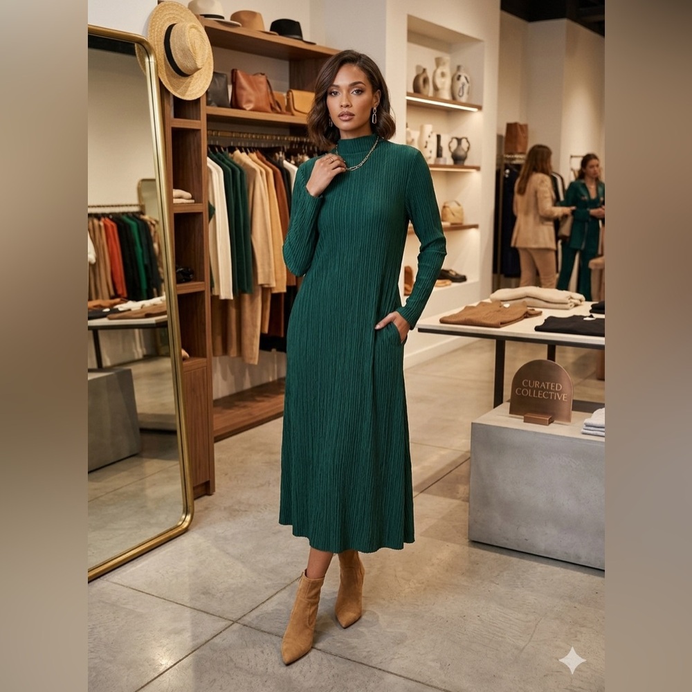 Wild Fable Teal Long Sleeve Dress